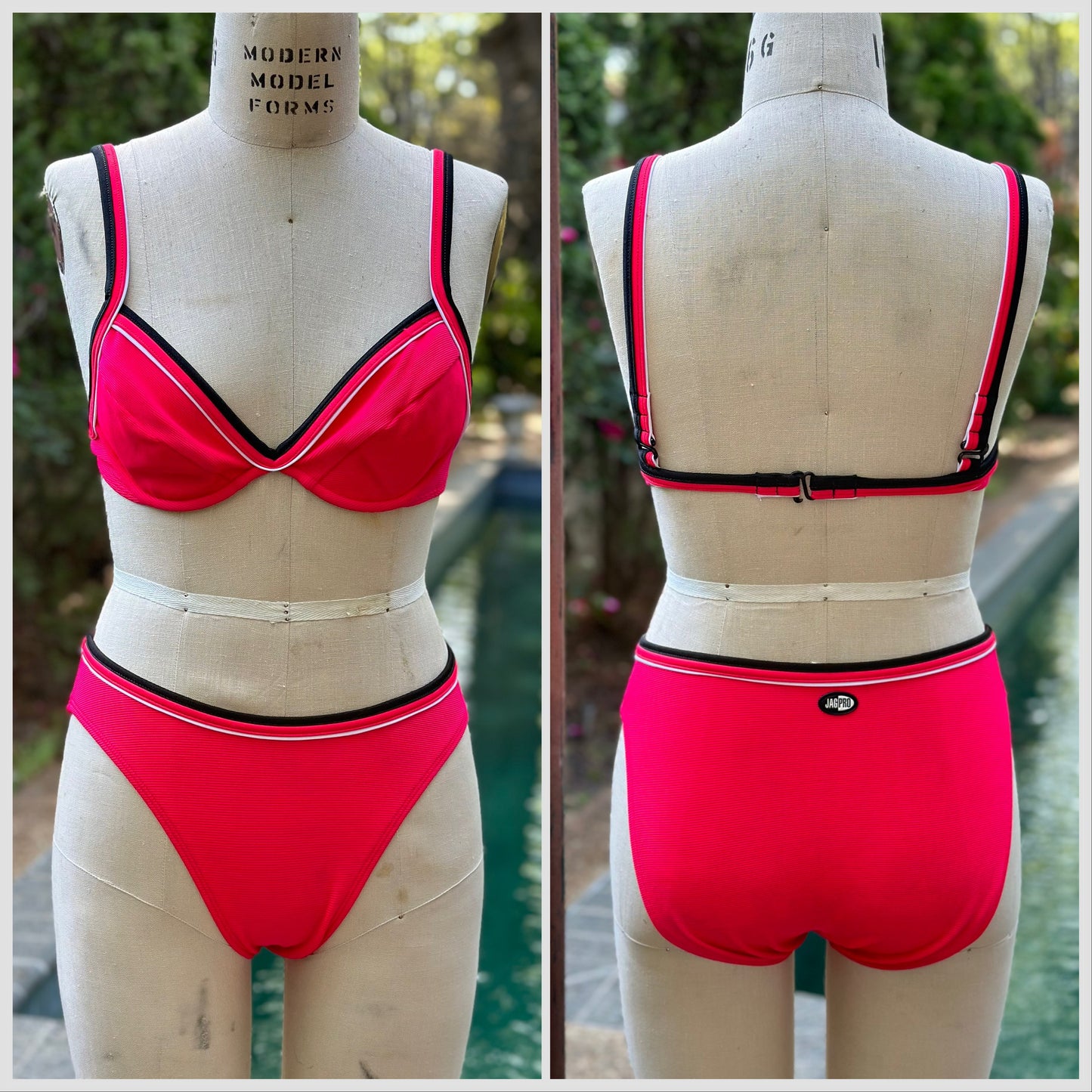 1990s Pink Women’s Bikini, Jag Pro Size XXS, Two Piece, New Without Tags