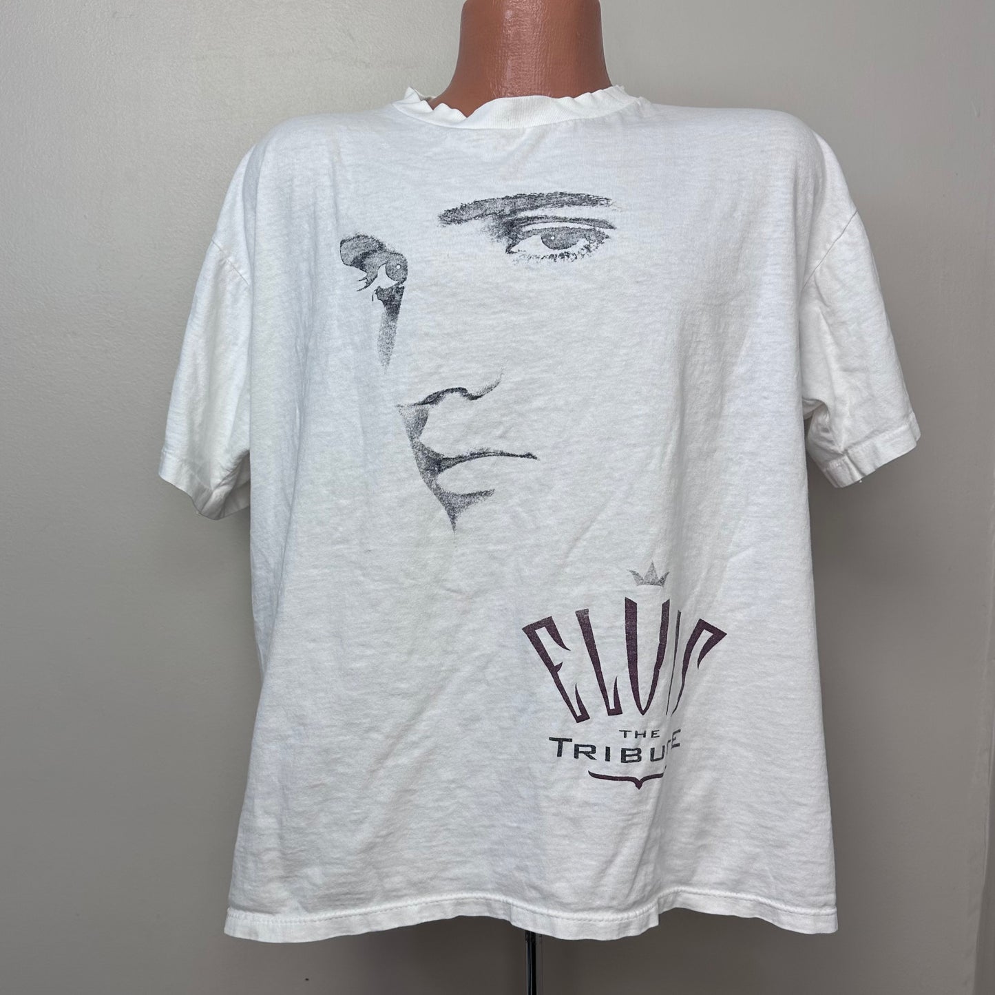 1990s Elvis The Tribute Concert T Shirt, GEM, 1994 Memphis, TN, Thin and Faded