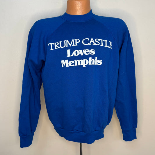 1980s Trump Castle Loves Memphis Sweatshirt, Hotel and Casino By the Bay, Velva Sheen Size XL