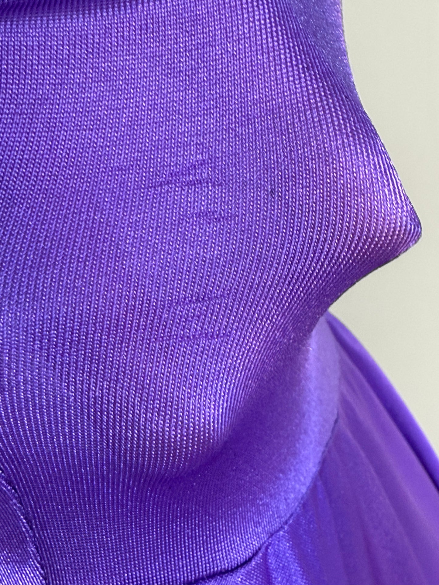 1970s Purple Nightgown with Full Sweep, Lace Cut Out Bodice, Lorraine Size XS-Small