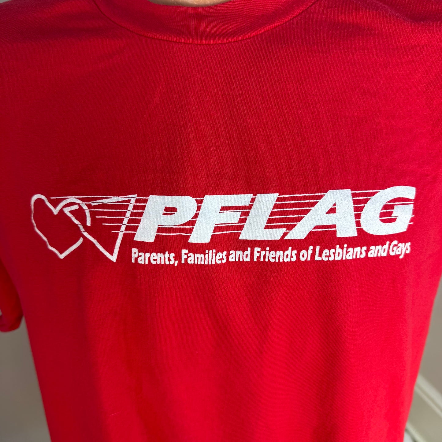 1990s PFLAG T-Shirt, Parents Families and Friends of Lesbians and Gays, Hanes Size Large