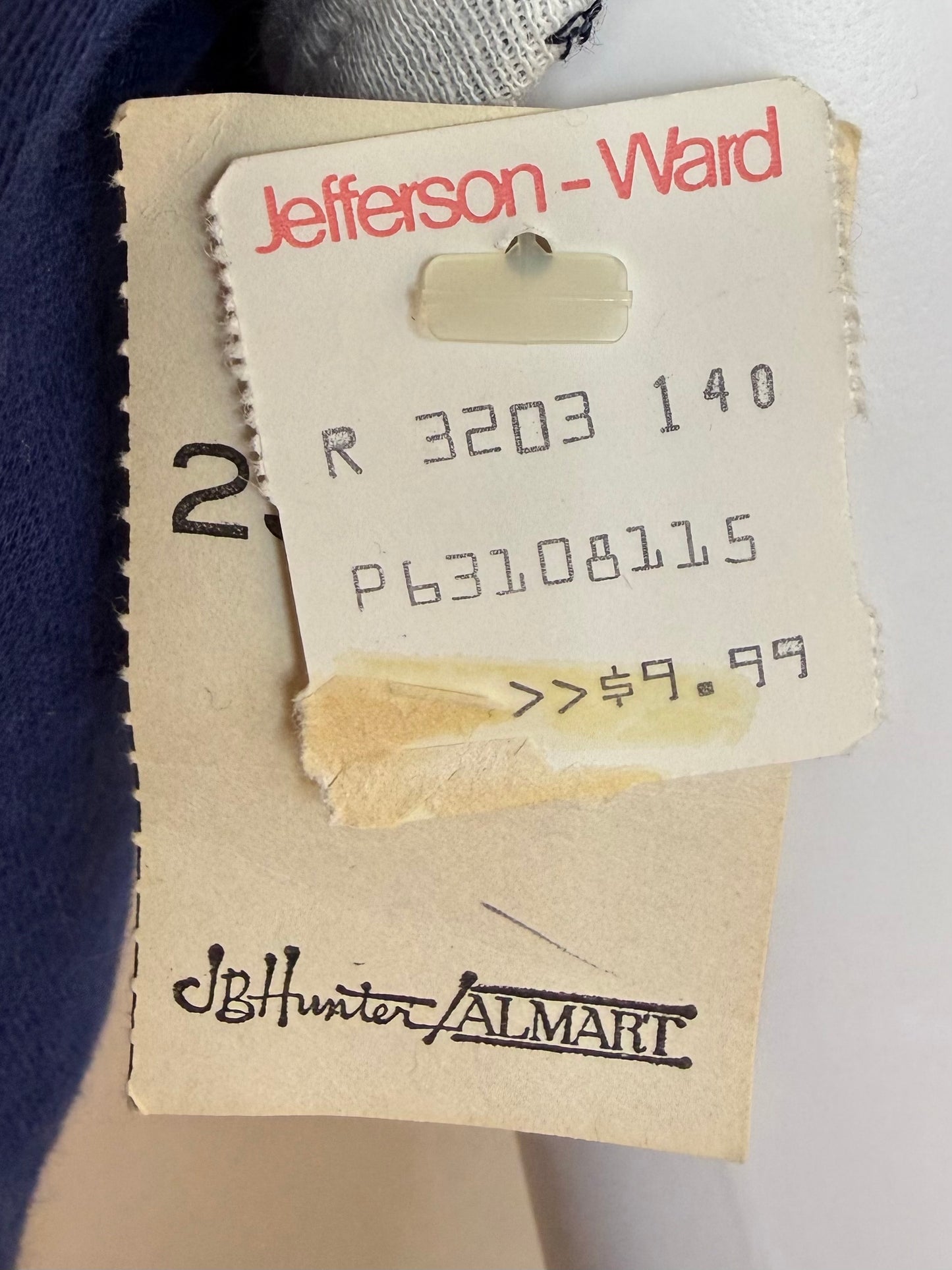 1970s/80s Blue Knit Top and Shorts Set with Red and White Stripes, Size XS-Small, Deadstock