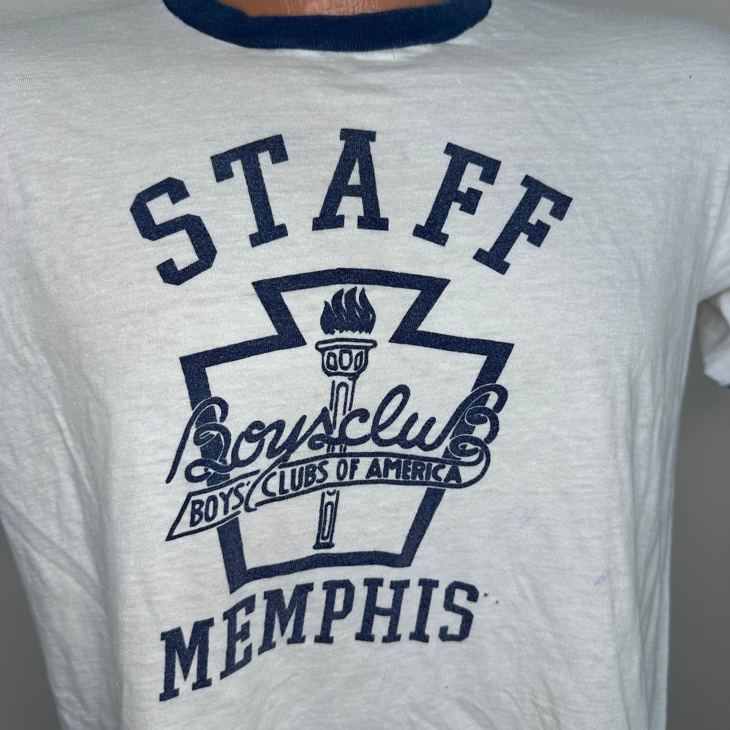 1970s Boys Club of America Memphis Staff, Diamond Personalized Sportswear Size Medium