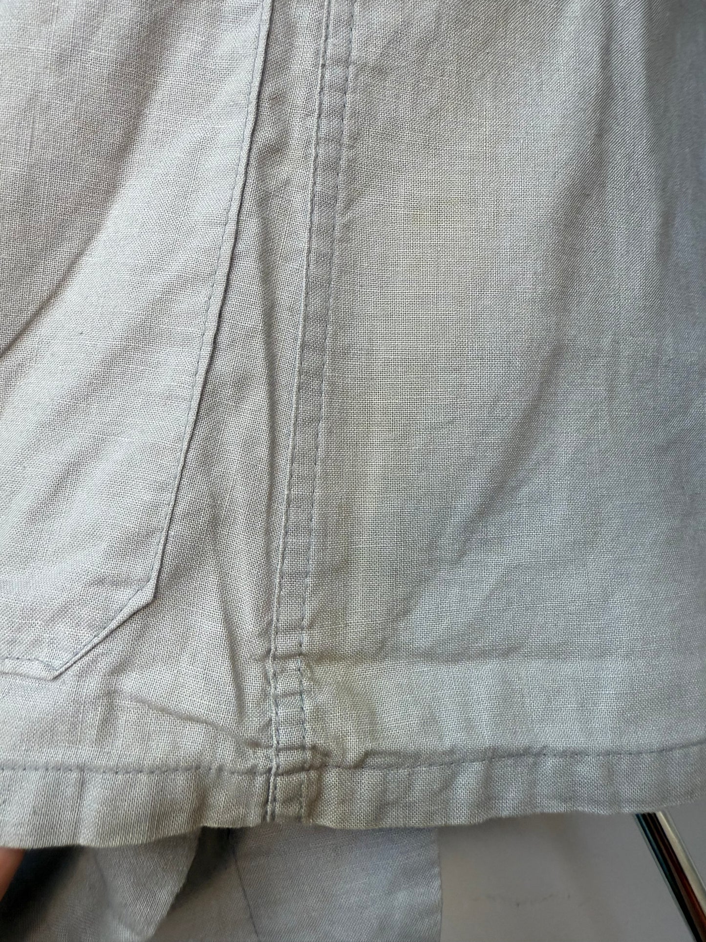 1950s Grey Auto Shop Coat Blazer, Size XL, United Size 46, Gates Chain Stitch Embroidery