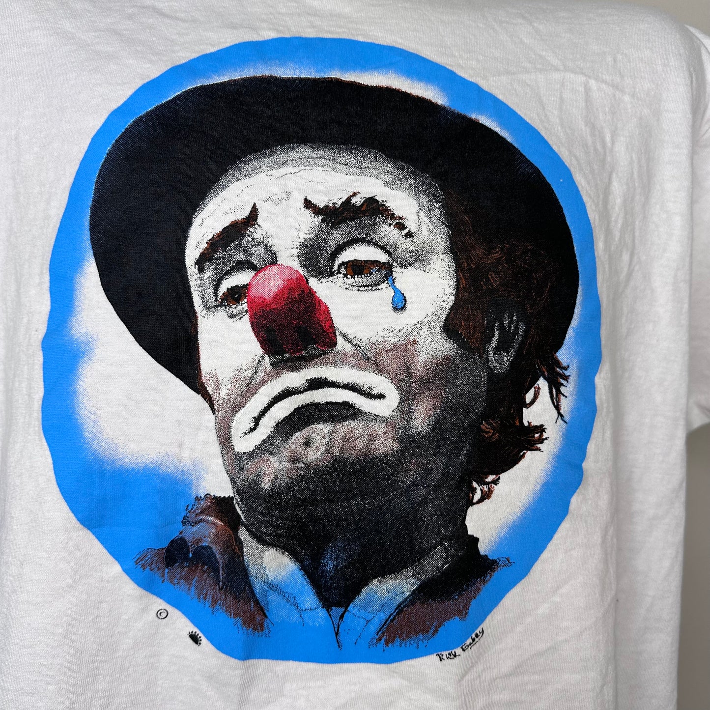 1980s/1990s Emmett Kelly Sad Clown T-Shirt, Size Large, Rick Embry