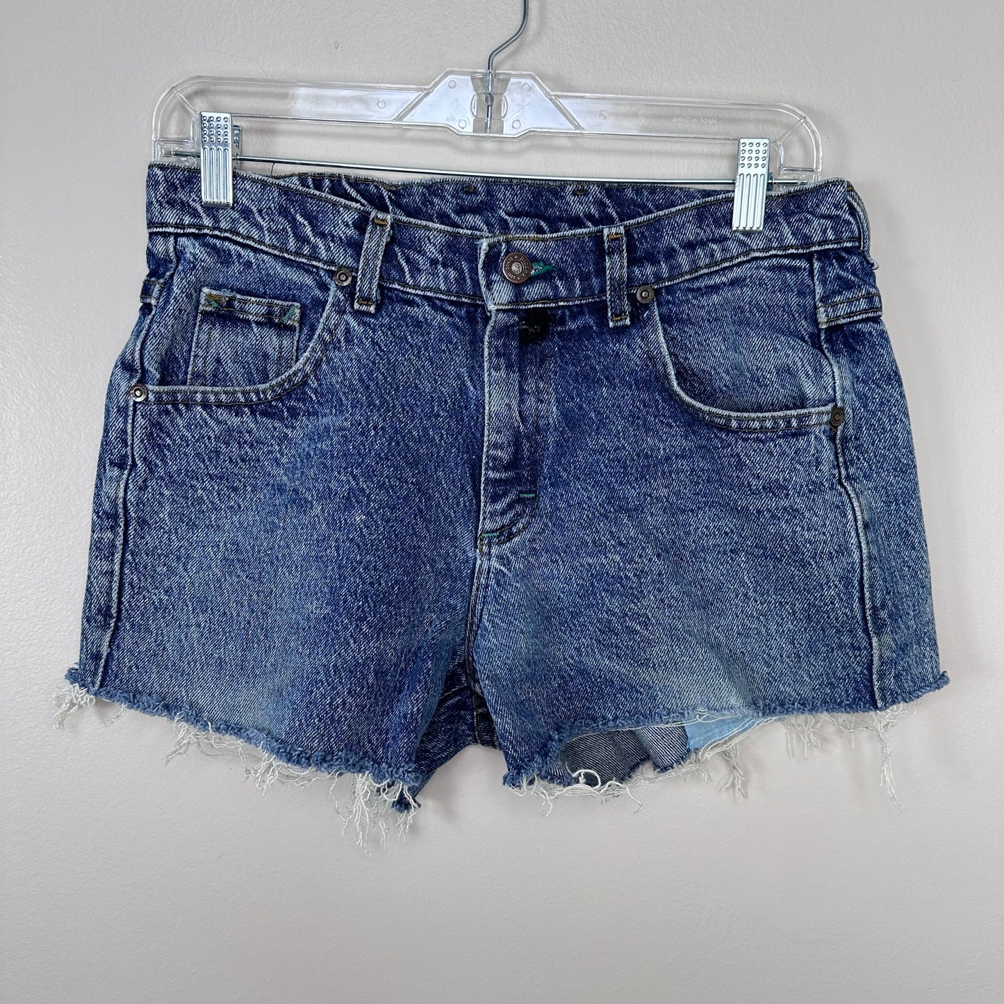 1980s/90s Lee Riders Stone Washed Blue Jean Cut Off Shorts, 31" Waist