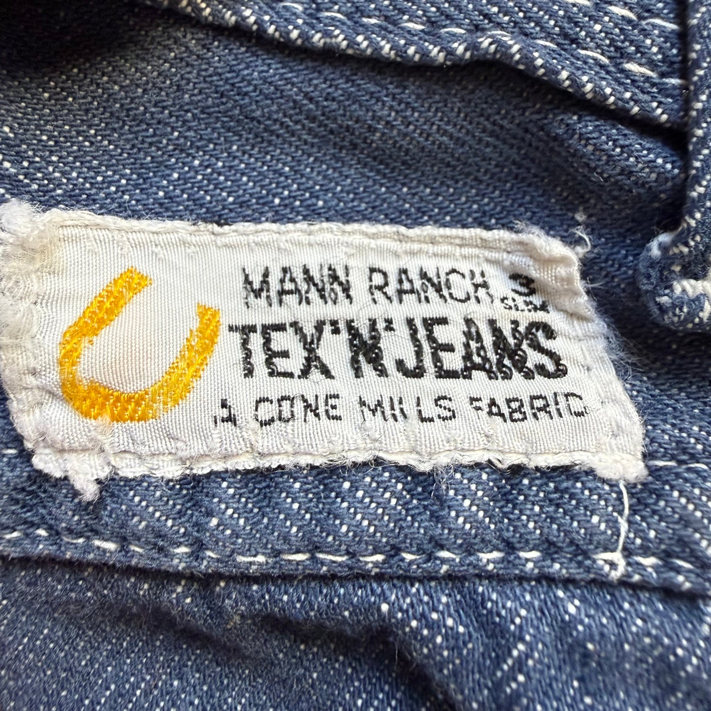 1960s Kids’ Blue Jean Cut Off Shorts, Mann Ranch Tex’N’Jeans Size 3 Slim, A Cone Mills Fabric, Selvedge Denim
