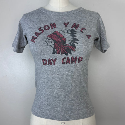 1960s Mason YMCA Day Camp T-Shirt, Youth Size 8/10, Adult Size XXS