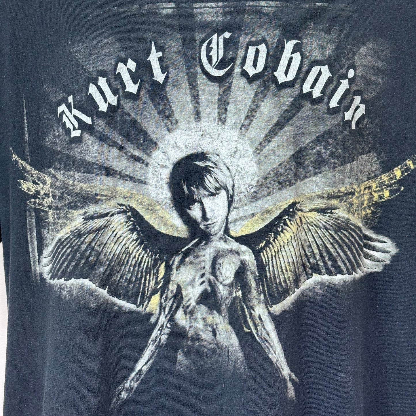 1990s/Y2K Kurt Cobain Angel T-Shirt, Hanes Size XL