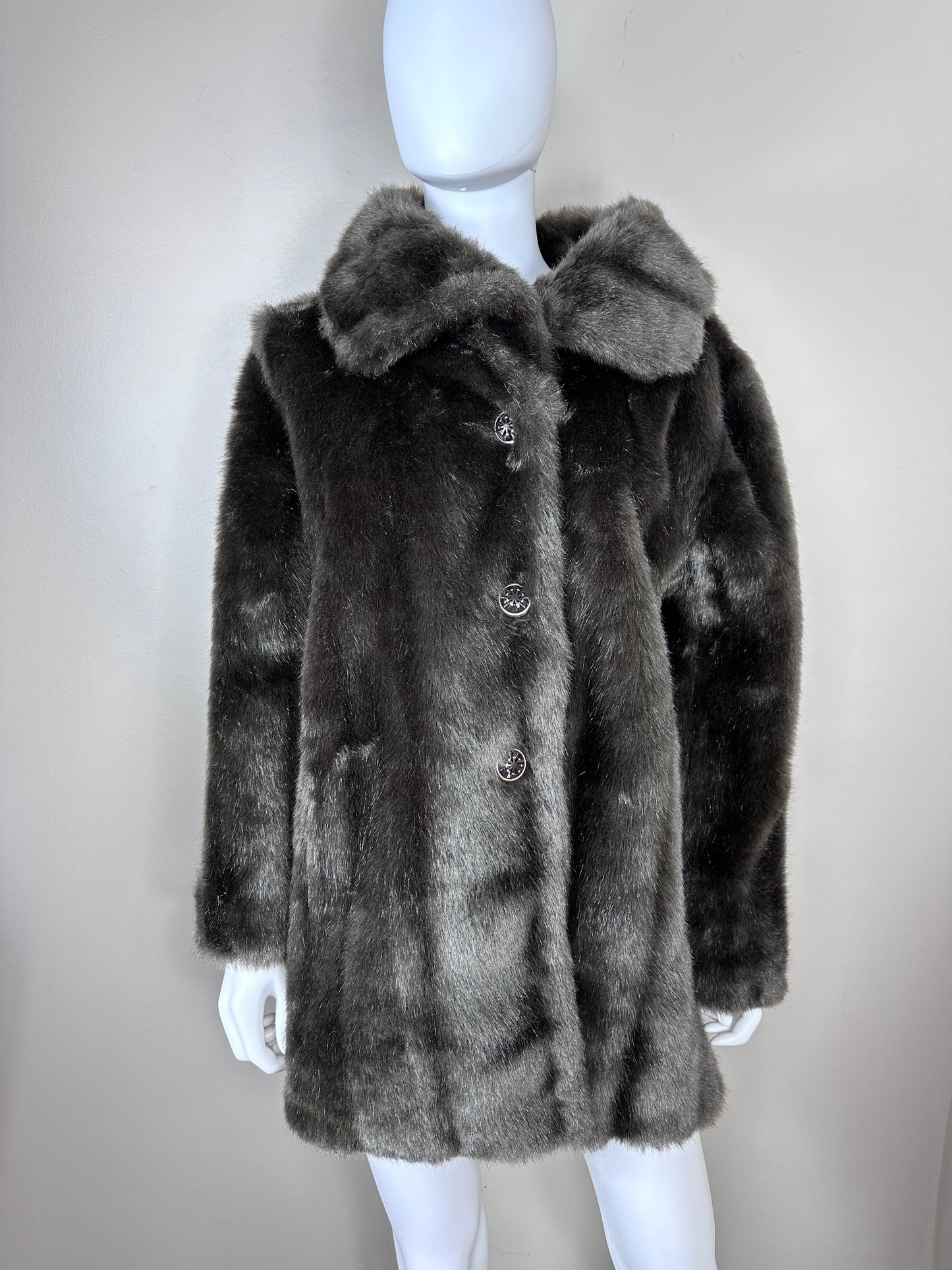 1970s Brown Faux Fur Coat, Royal Minke by Hillmoor Size 2X