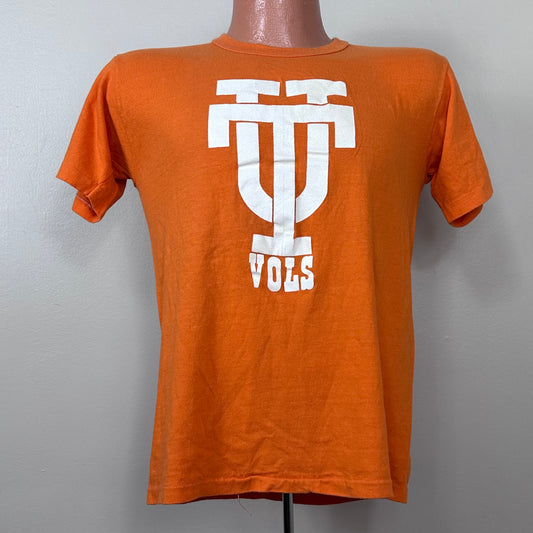 1970s UT Vols T-Shirt, Volleyball Big Orange Style, Don Allison Athletic Size Small, University of Tennessee