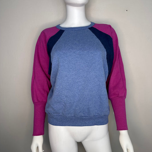 1970s Color Block Batwing Sleeve Sweatshirt, Tall American Beauty, Shelly’s Tall Girl Shop