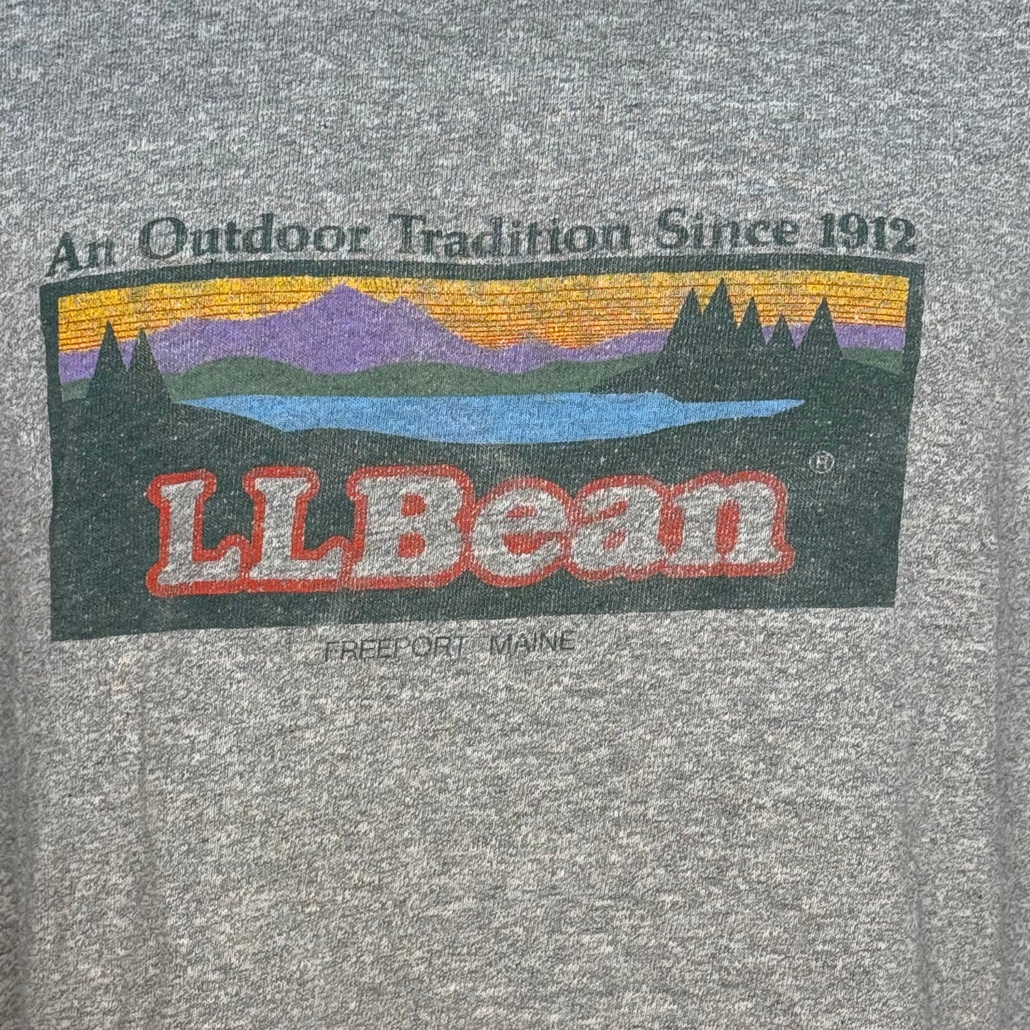 1980s L.L. Bean Made by Champion T-Shirt, Size Large, An Outdoor Tradition Since 1912, Freeport Maine