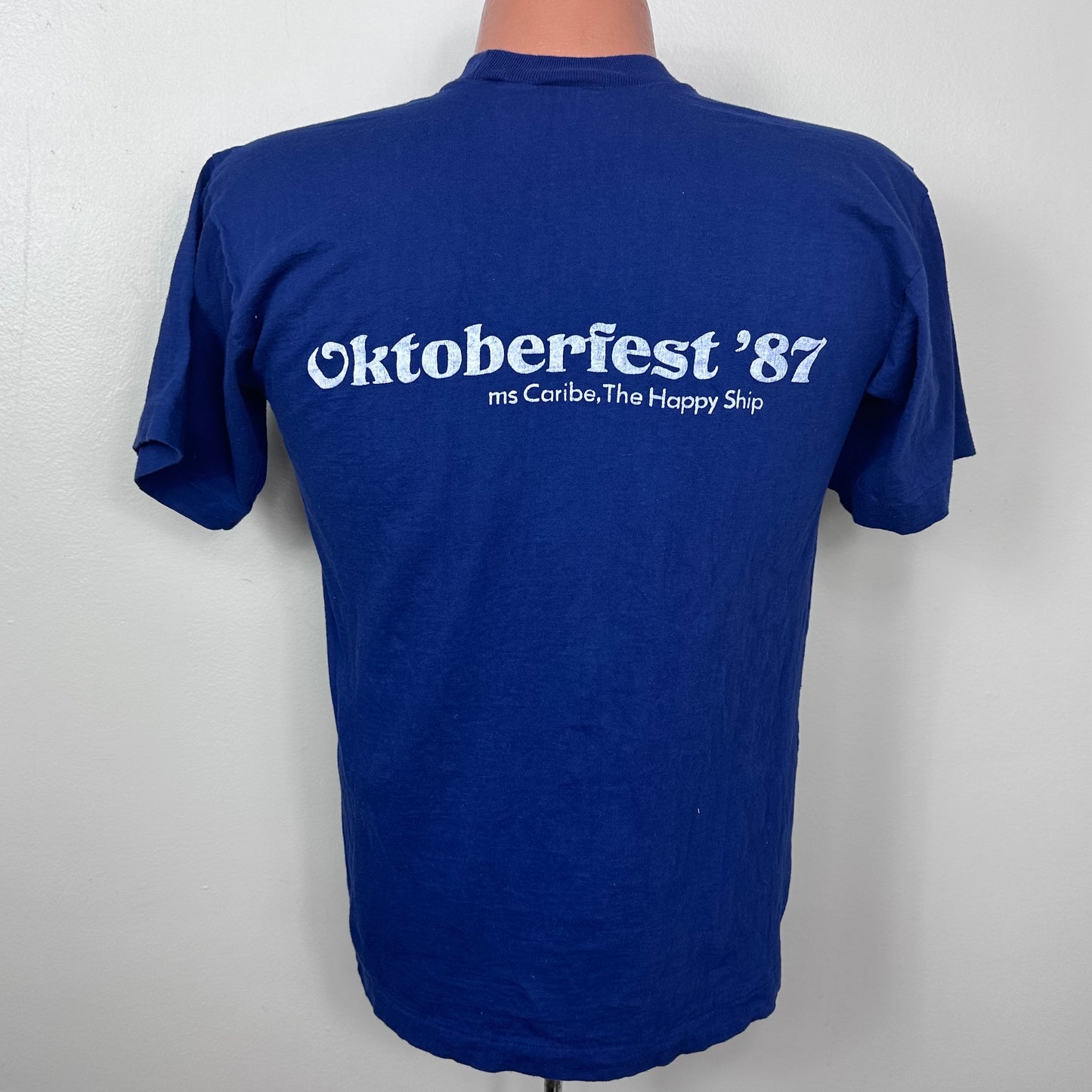 1980s Commodore Cruise Line T-Shirt, Size Medium, 1987 Oktoberfest on the Happy Ship MS Caribe