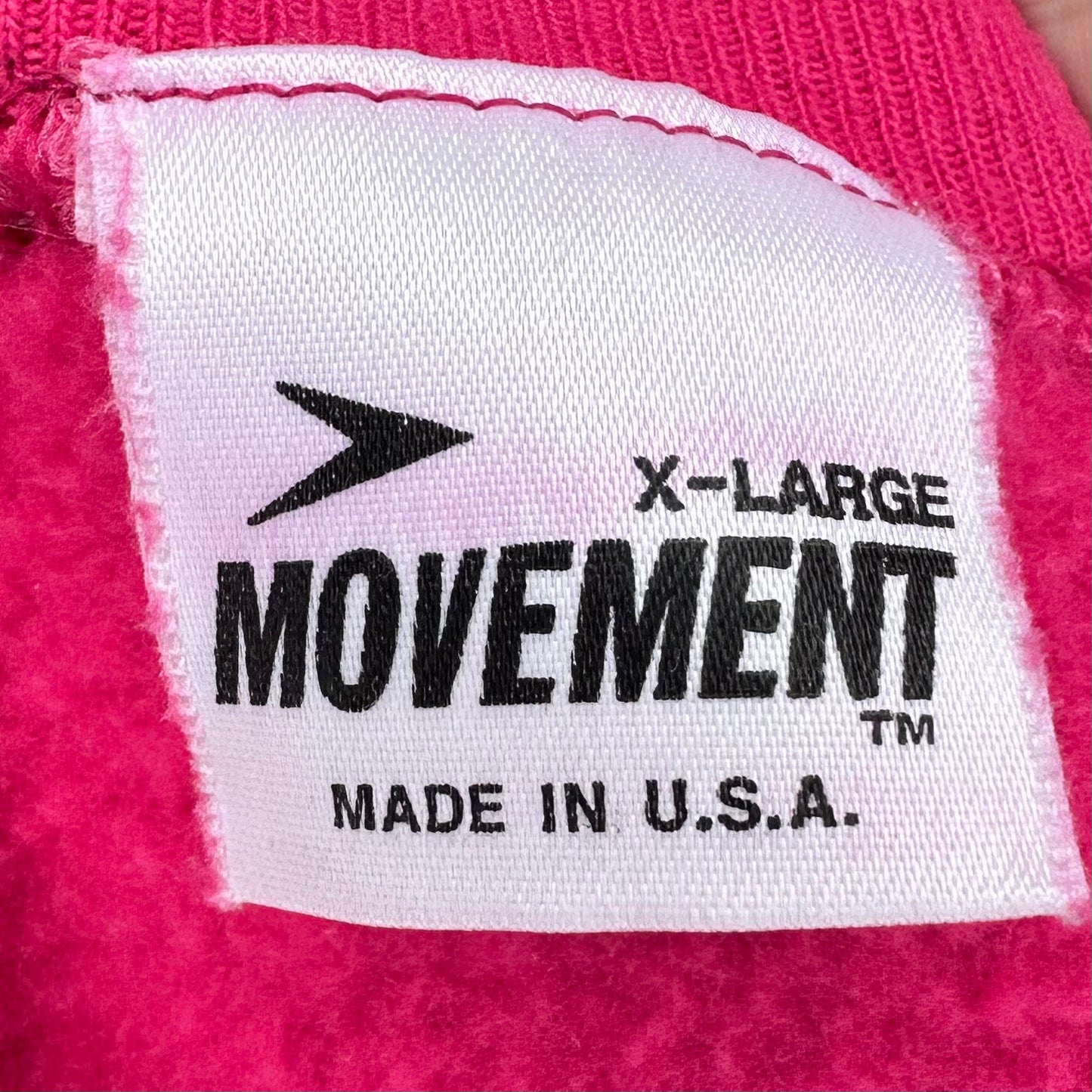 1980s/90s Pink Reindeer Sweatshirt, Glitter Print, Movement Size L/XL