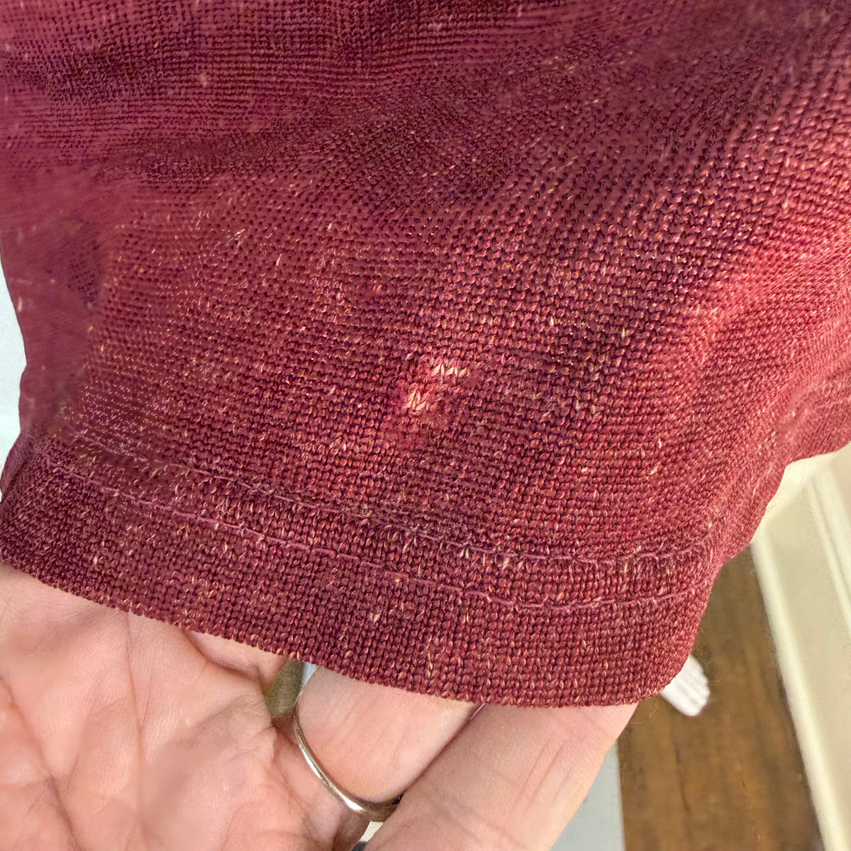 1930s/40s Maroon Rawlings Jersey, Size 42, Twill Appliqué No 82