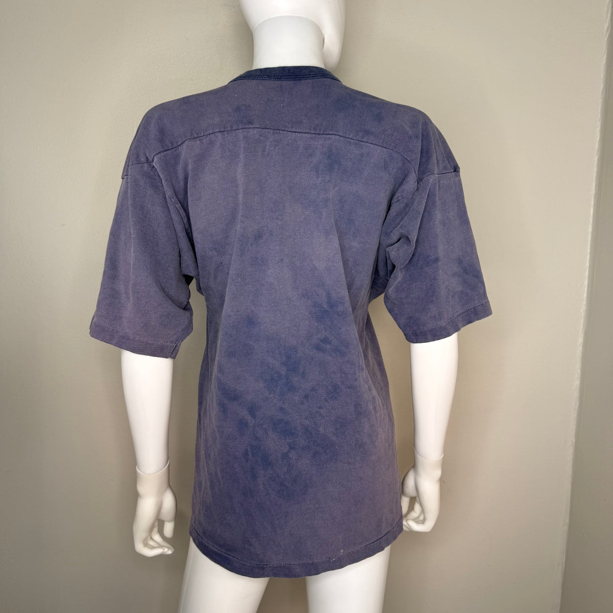 1970s UMAA Blue Cotton Jersey T-Shirt, Russell Athletic Size Small, Distressed