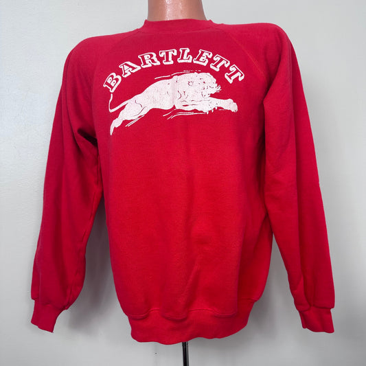 1980s/90s Bartlett Panthers Red Sweatshirt, Hanes Size Large