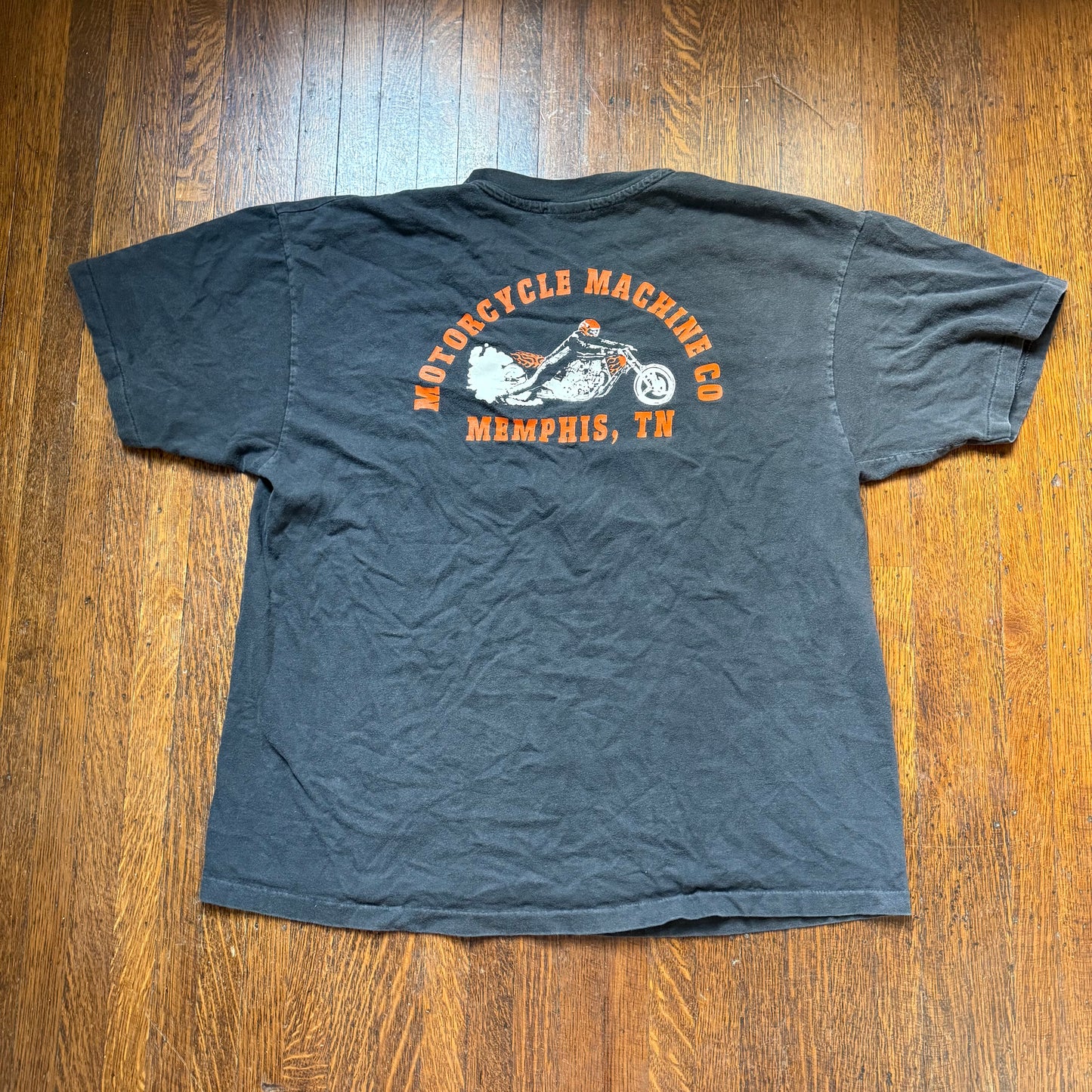1990s Motorcycle Machine Co Memphis TN T-Shirt, For Big Kids Only No Whiners, Hanes Pocket Tee Size XL