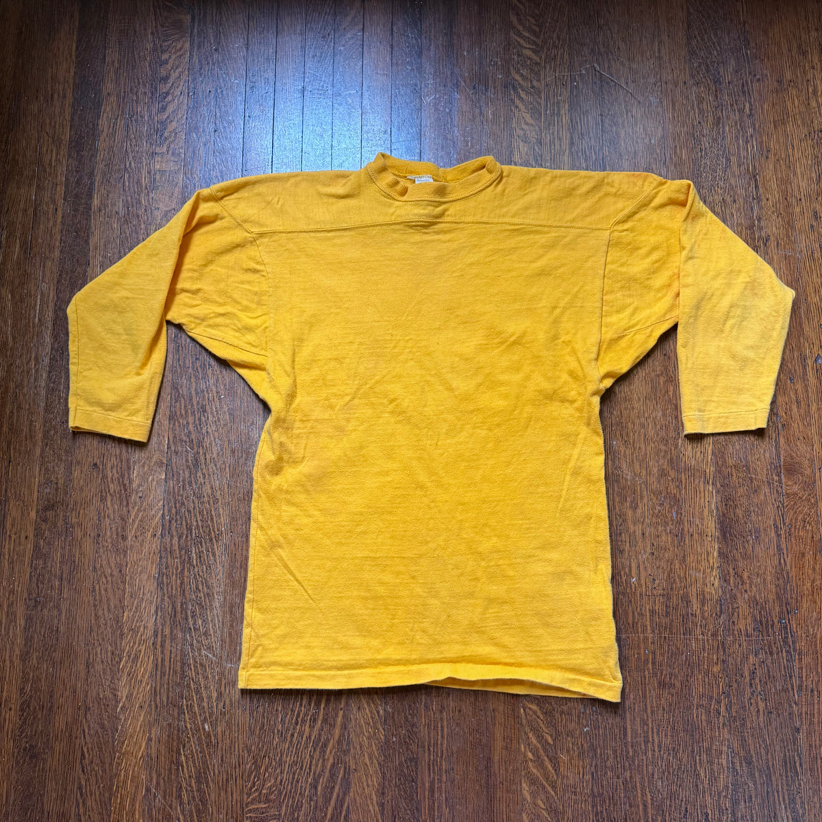 1960s Yellow Cotton Jersey, Russell Athletic Size Small/Youth Large, No 60
