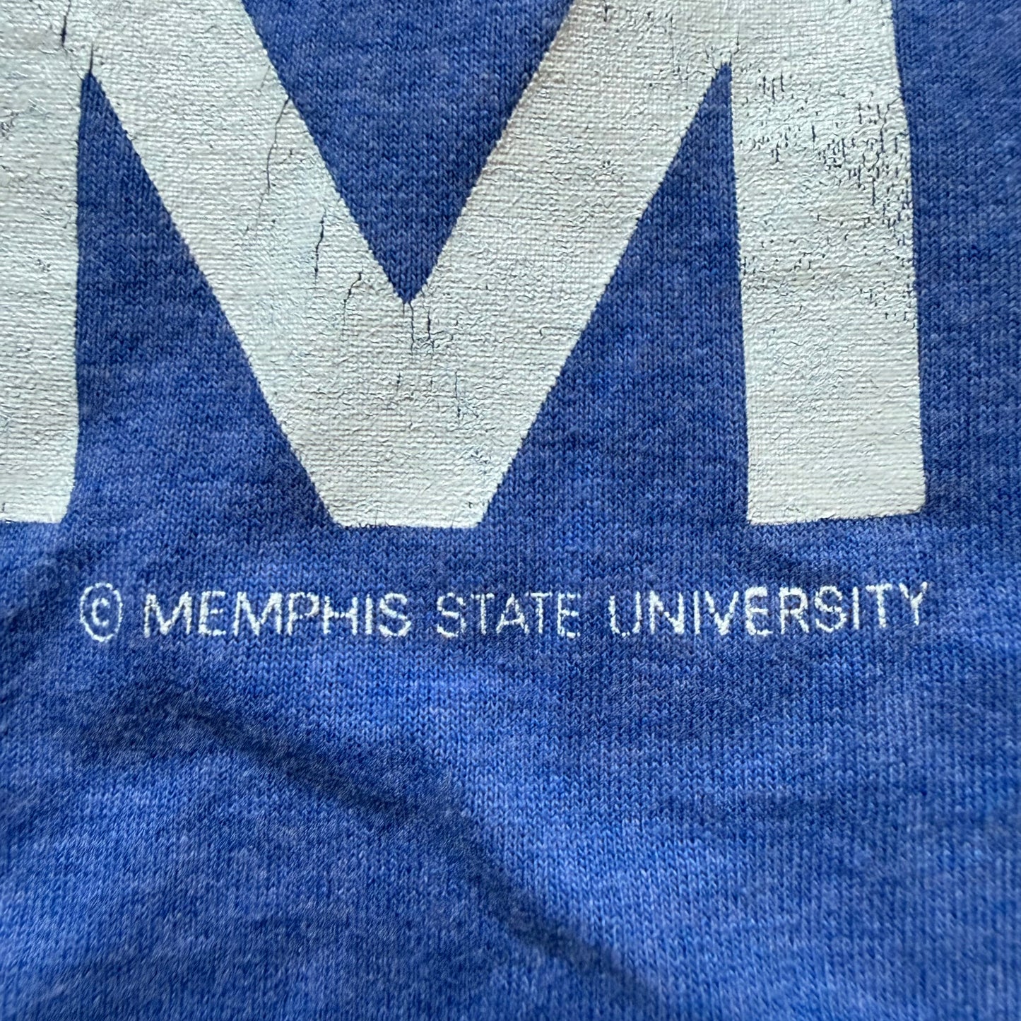 1990s Memphis State University Tomb of Doom T-Shirt, Basketball, Pyramid, Screen Stars Best Size Medium, 24 WPTY Fox