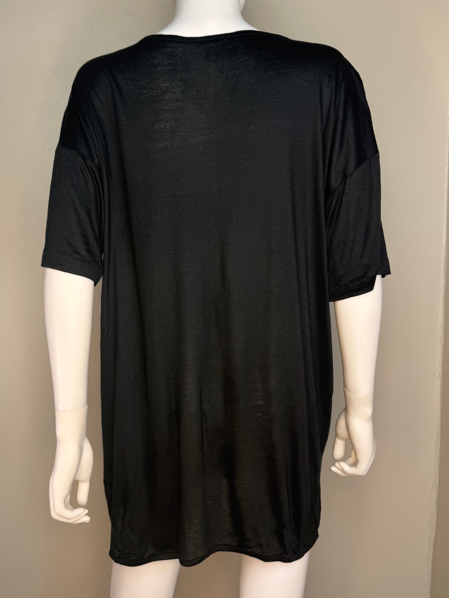 1980s Clown T-Shirt Tunic, Sequins, Embellished, Ultra Hand Made in Bali, One Size