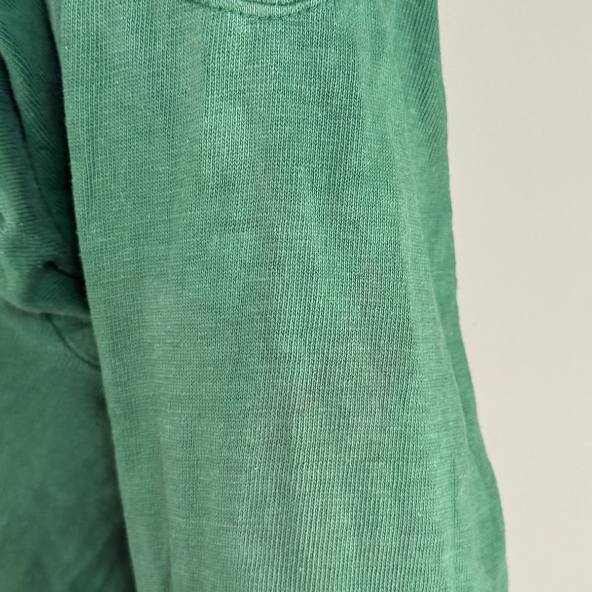 1940s Green Cotton Jersey T-Shirt, Central High Memphis AA, Champion Knitwear Company Running Man Size Medium