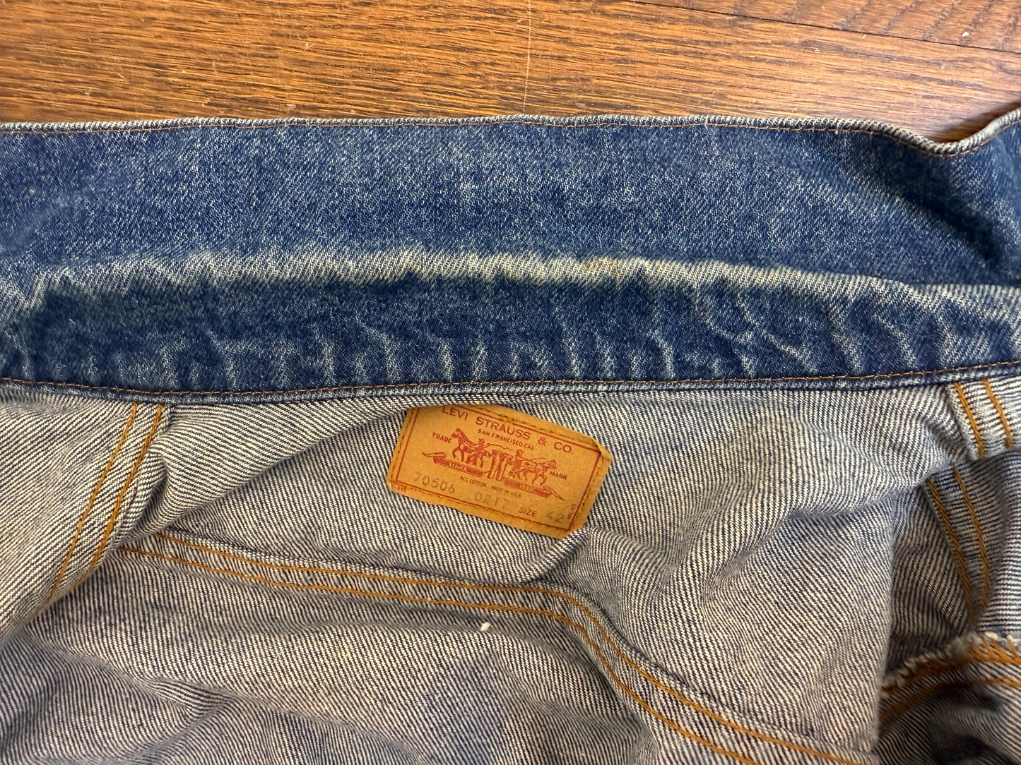 1980s Levi’s Denim Jacket, Size 42, Type 3 Trucker, 70506 0217