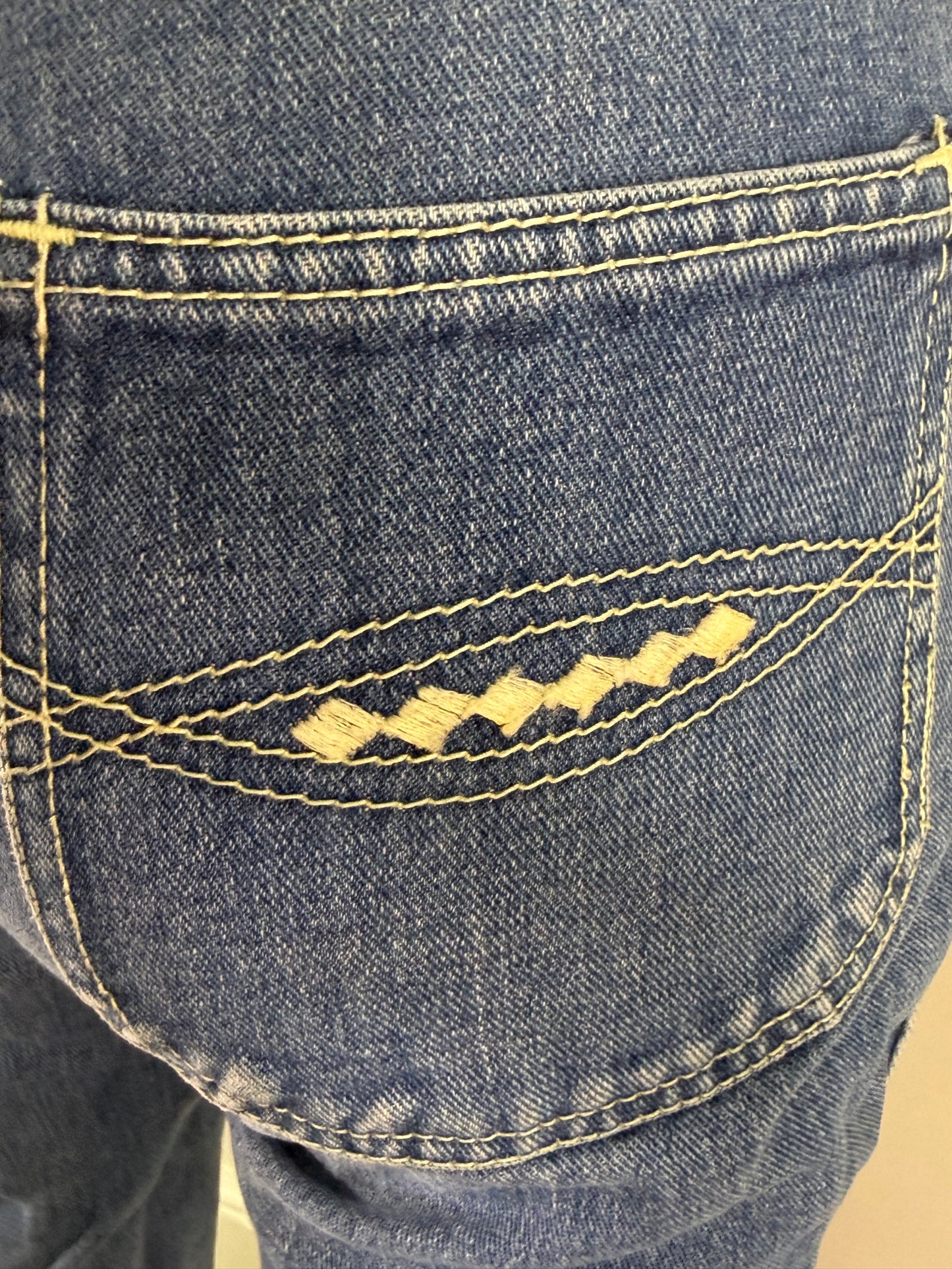 1970s Blue Jeans, High Rise, Straight Leg, Best Made Togs Size 0, 25.5"x30.25"