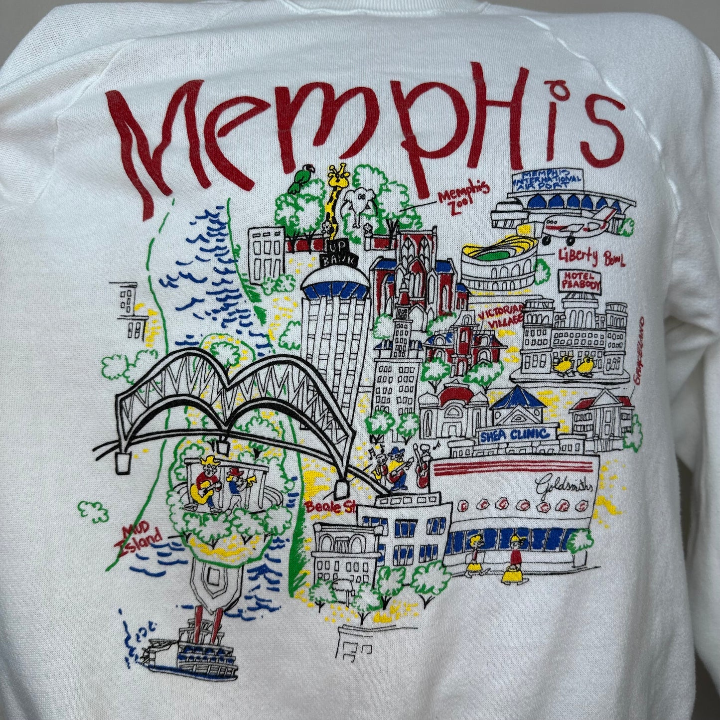 1980s/90s Memphis Sweatshirt, National Screenprint Size Medium