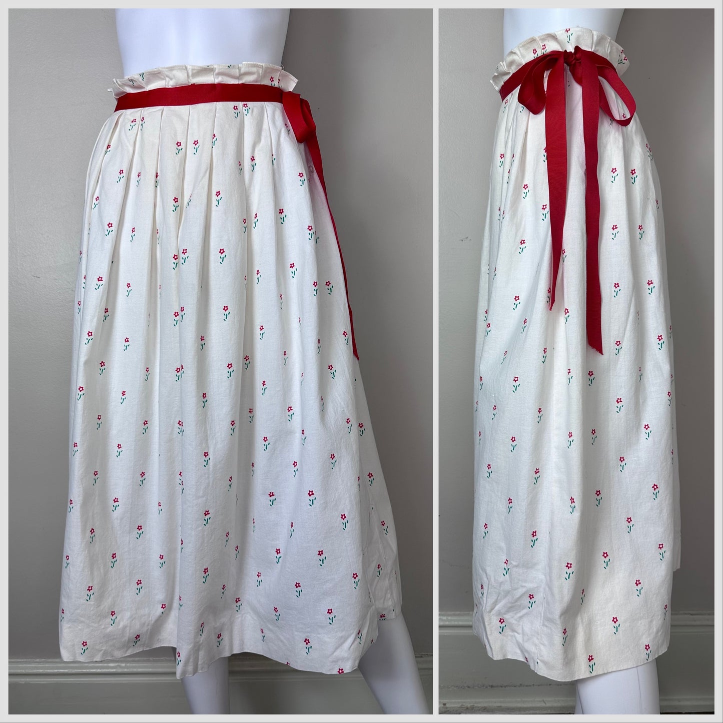1970s Floral Skirt, Funtasia Pre Teen Size XS