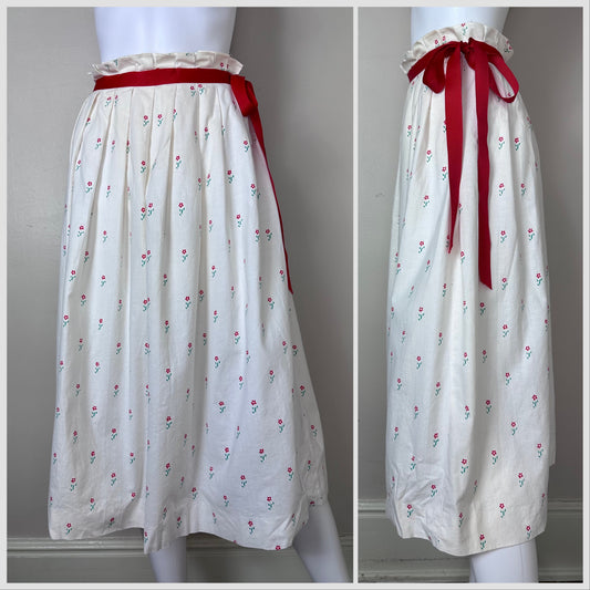 1970s Floral Skirt, Funtasia Pre Teen Size XS
