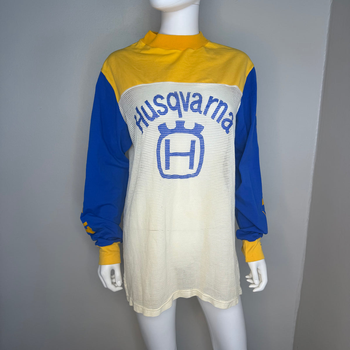 1970s Husqvarna Motocross Jersey, Cycle Supply, The Knitty Gritty Dirt Shirt Size Large, No 267