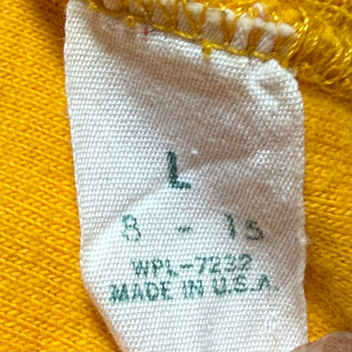 1960s Yellow Cotton Jersey, Russell Athletic Size Small/Youth Large, No 60