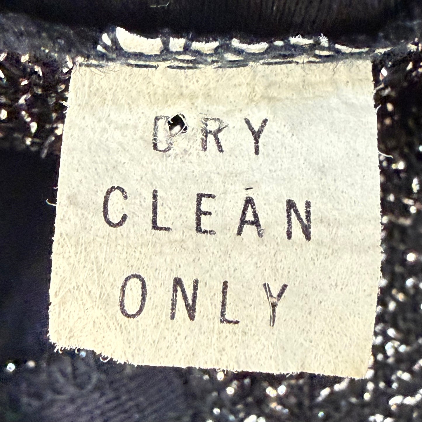 1960s/70s Black and Silver Lurex Maxi Skirt, Size XS