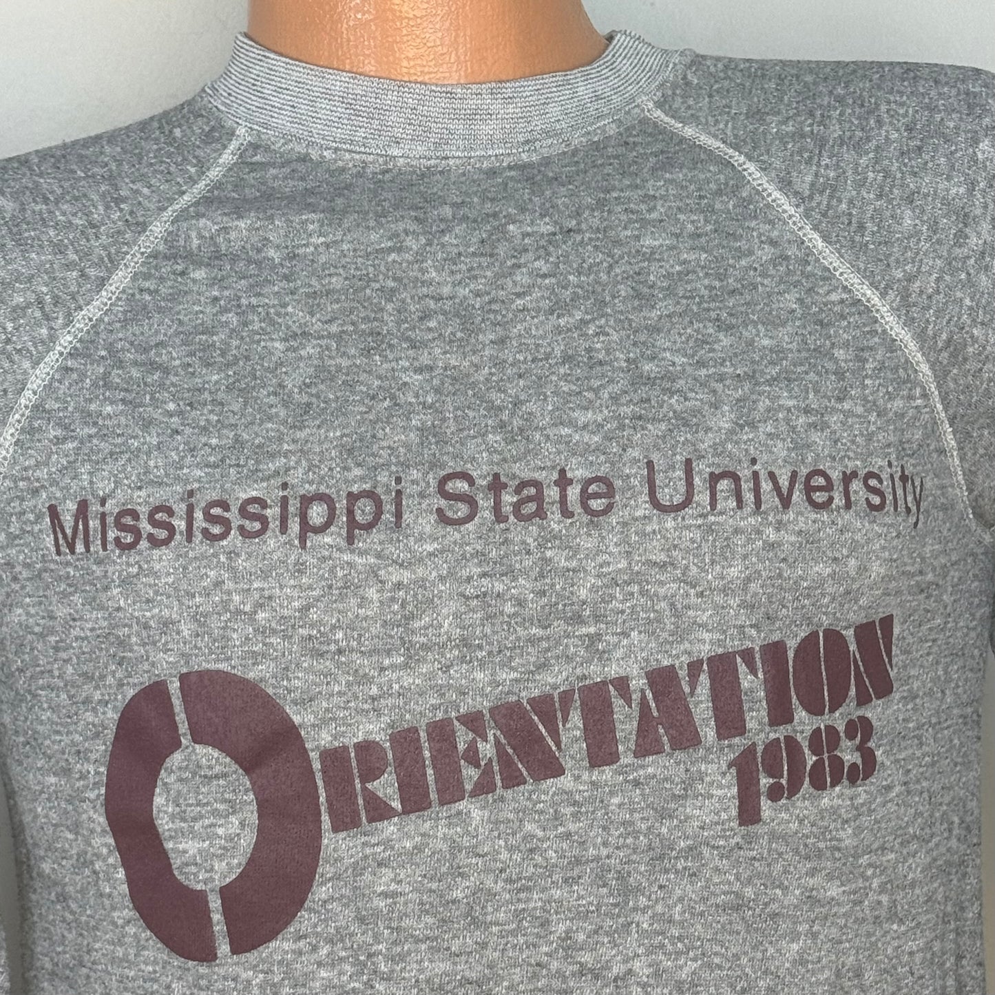 1980s Mississippi State University Sweatshirt, Orientation 1983, Wolf Size XS-Small