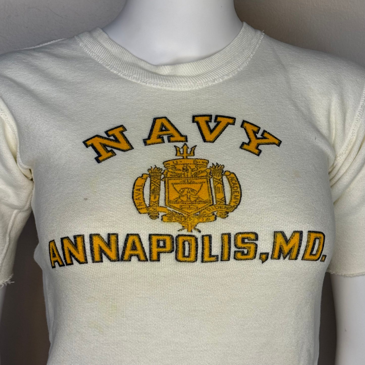 1950s Navy Annapolis MD Sweatshirt, Champion Knitwear Size Youth 10, Naval Academy