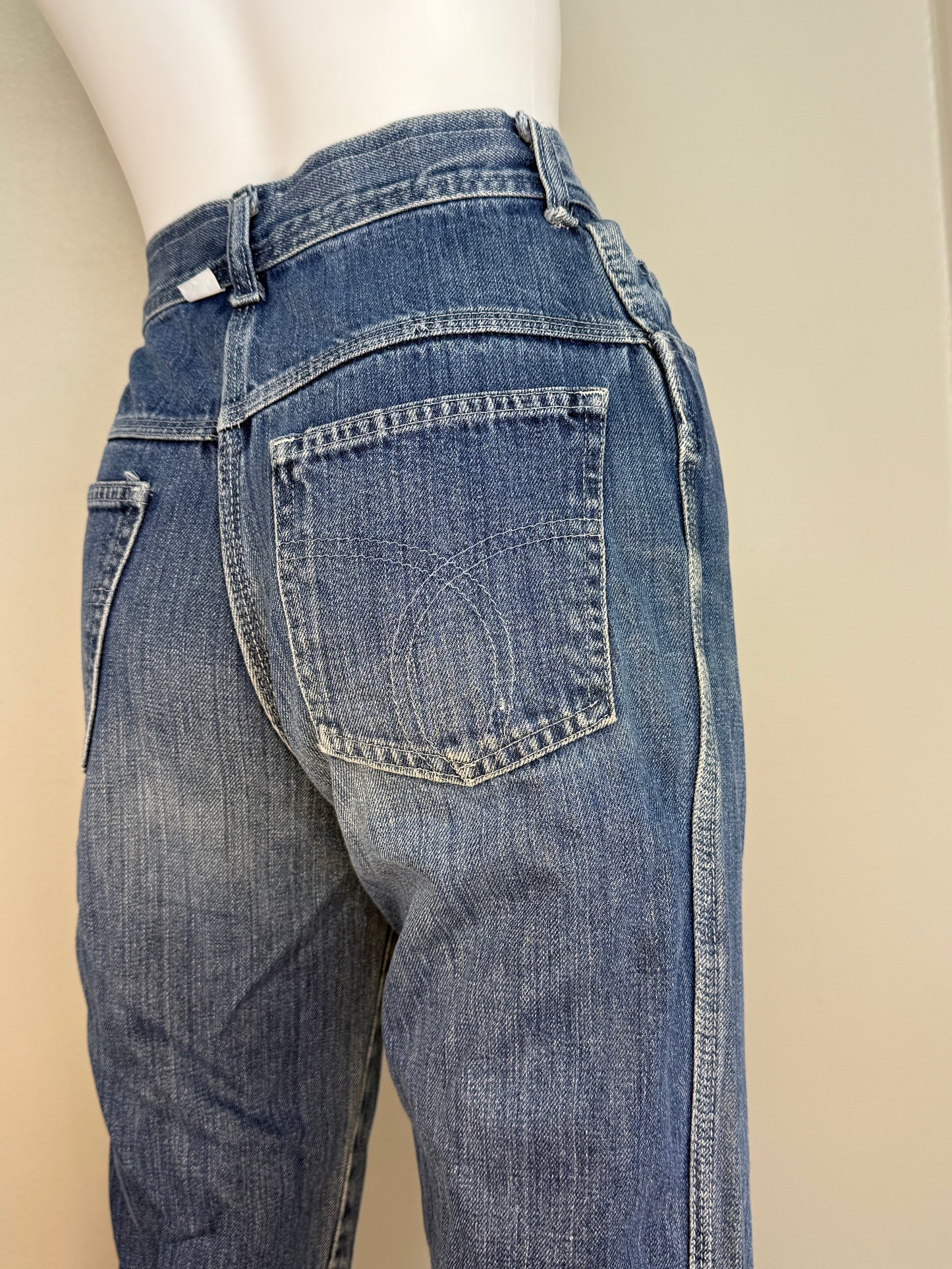 1970s/80s Blue Jeans, High Rise, Straight Leg, March One Size 0, 24.5"x31"