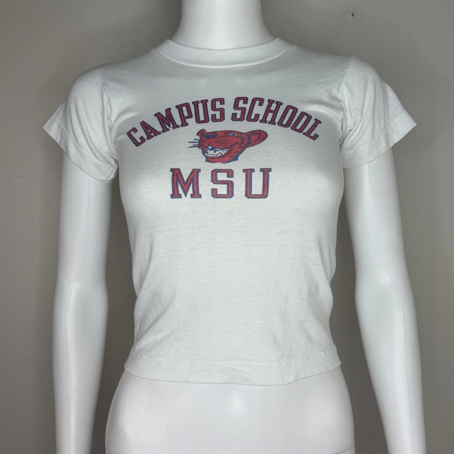 1970s Kids' Campus School MSU T-Shirt, Memphis Tigers, Champion Size 8