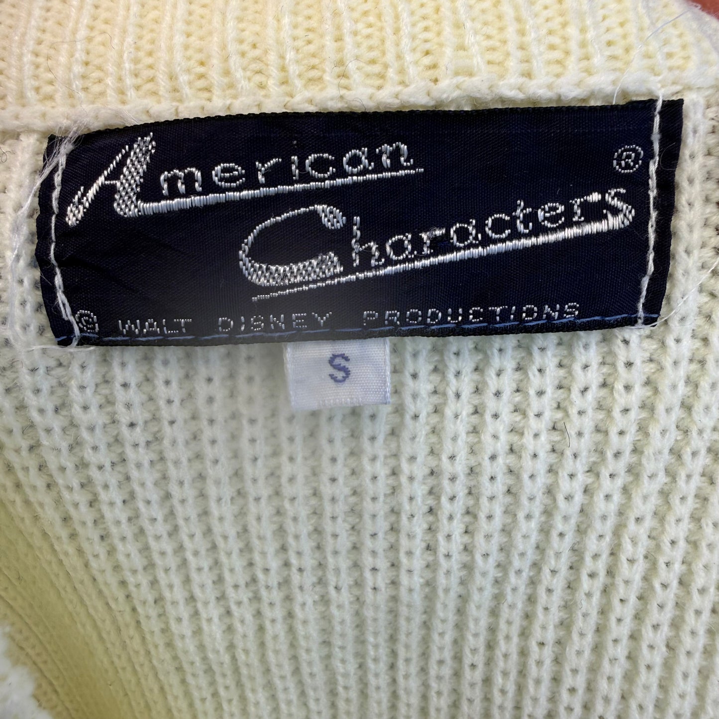 1970s Mickey Mouse Roller Skate Sweater, American Characters Size Small, Walt Disney Productions