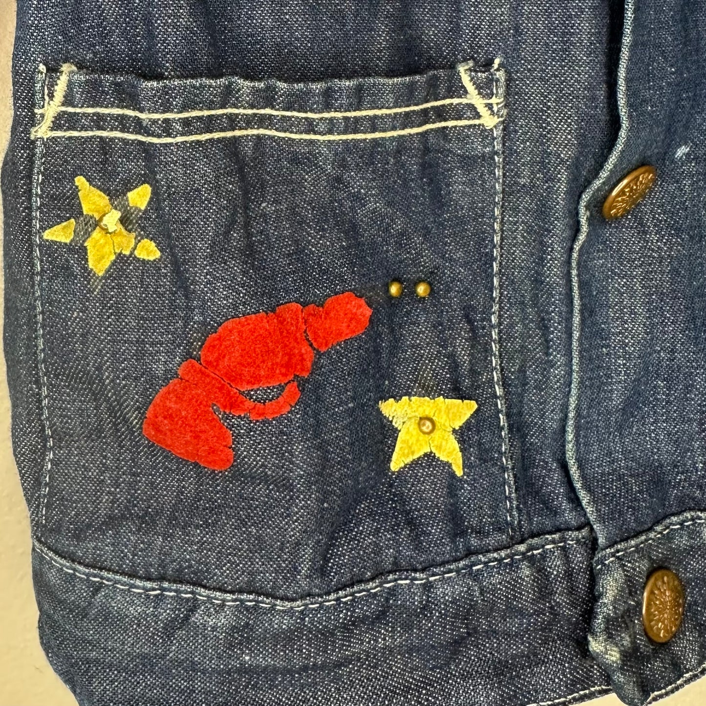 1950s Kids’ Western Denim Jacket Size 3/4T