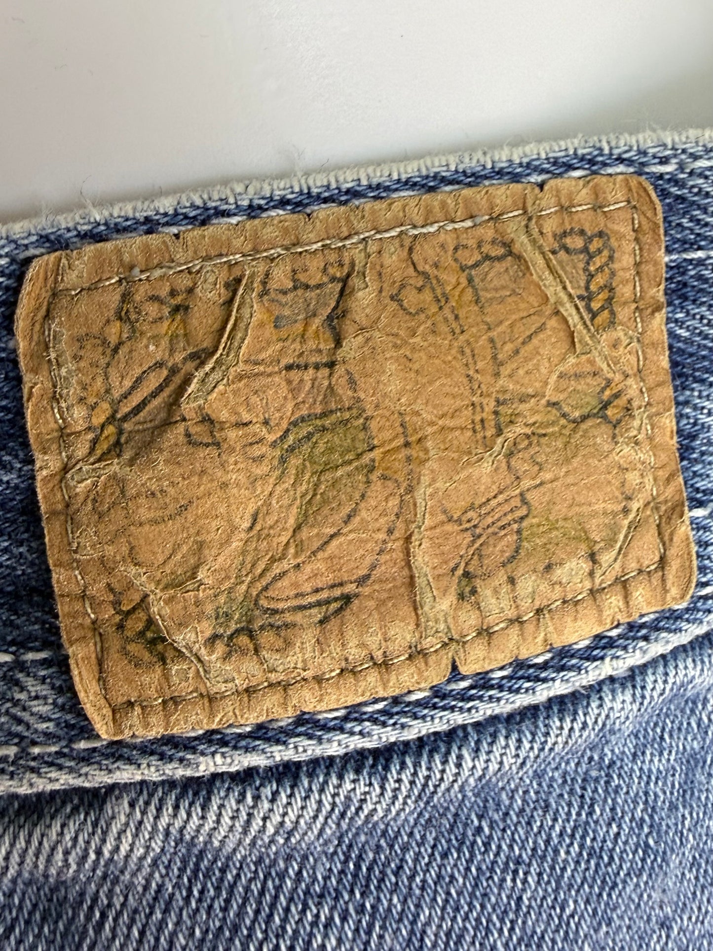 1970s Blue Jeans, High Rise, Straight Leg, Best Made Togs Size 0, 25"x33"