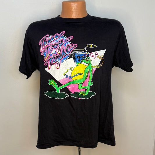 1980s Three Dog Night T-Shirt, Sneakers Size Medium, Jeremiah Was a Bullfrog