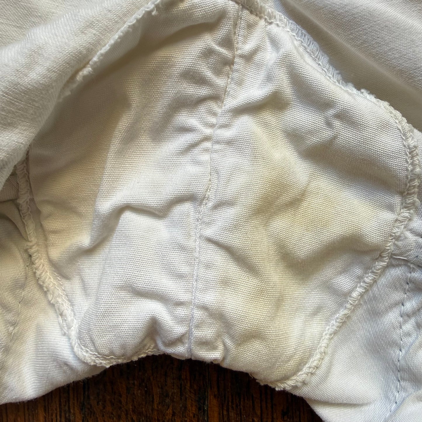 1940s White and Blue Satin Athletic Shorts, Belt, Padded Hips, Lawson Cavette Sporting Goods, Basketball? Boxing?