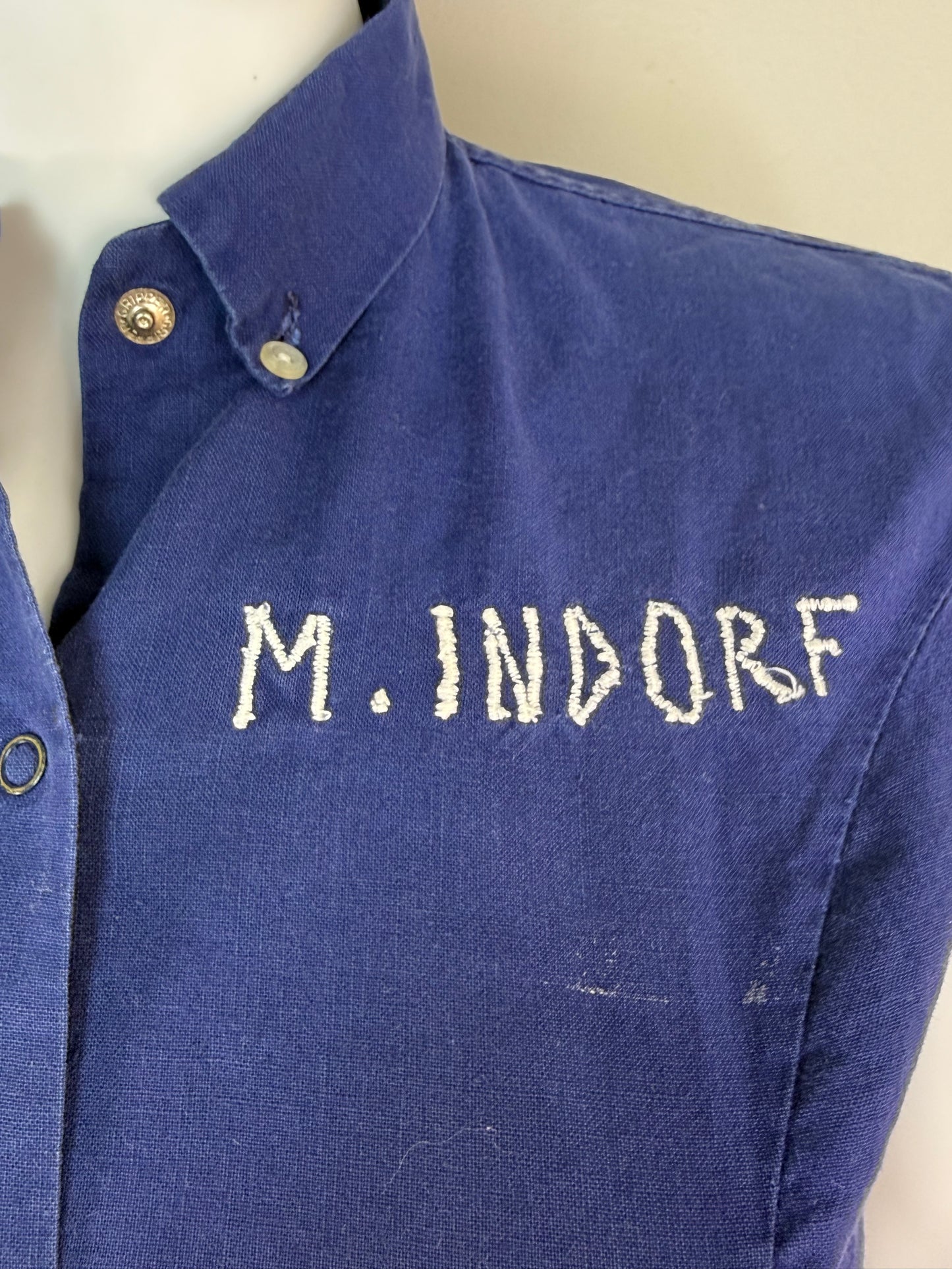 1960s Blue School Gym Uniform Romper, Moore Size Small
