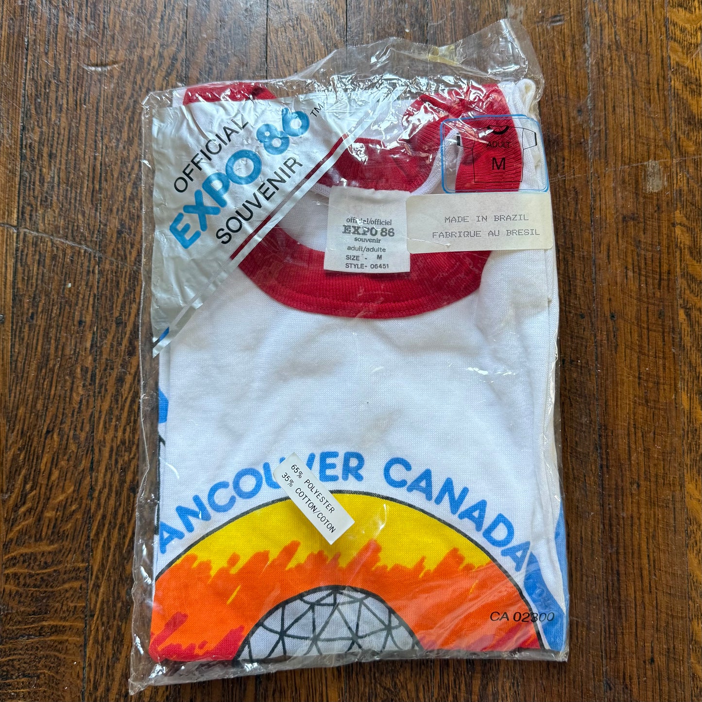 1980s Vancouver Canada Expo 86 T-Shirt, Official Expo 86 Souvenir Size Small, New in Package