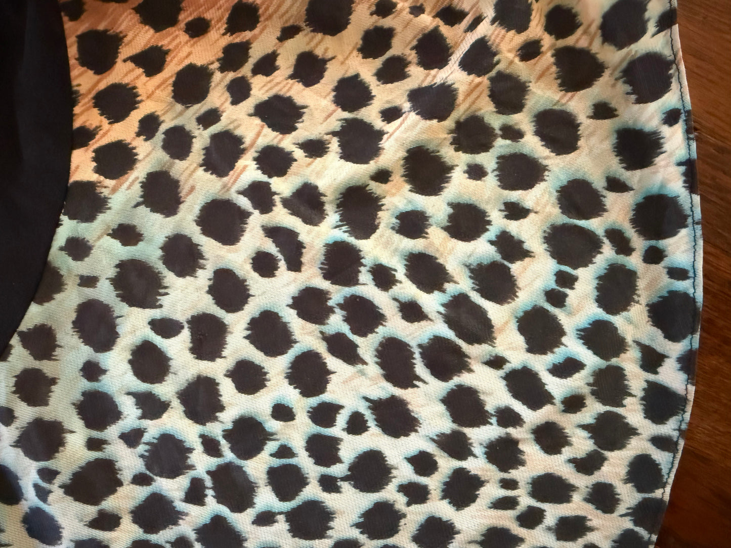 1970s Leopard Print Maxi Dress, Long Sleeve Turtleneck, Size Small, Curved Panel Skirt with Full Sweep