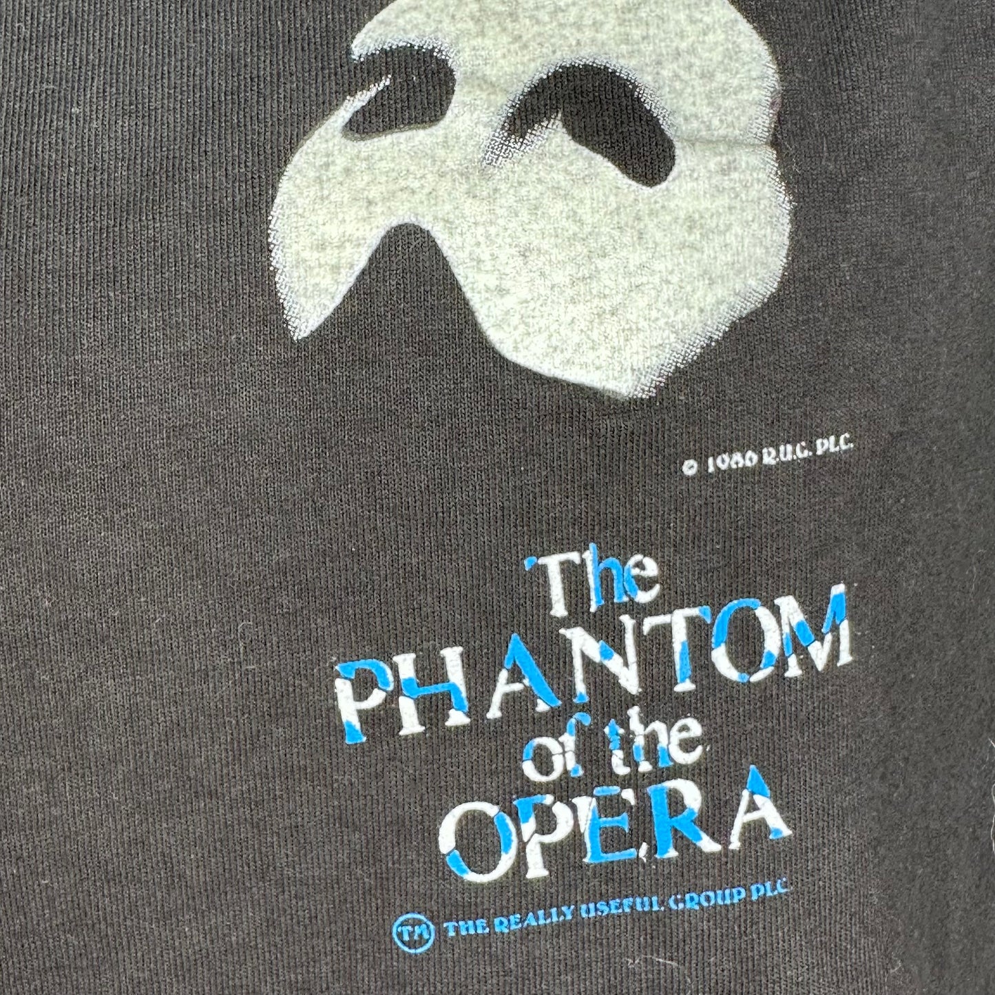 1980s Phantom of the Opera T-Shirt, Size Medium, West End Musical, 1986