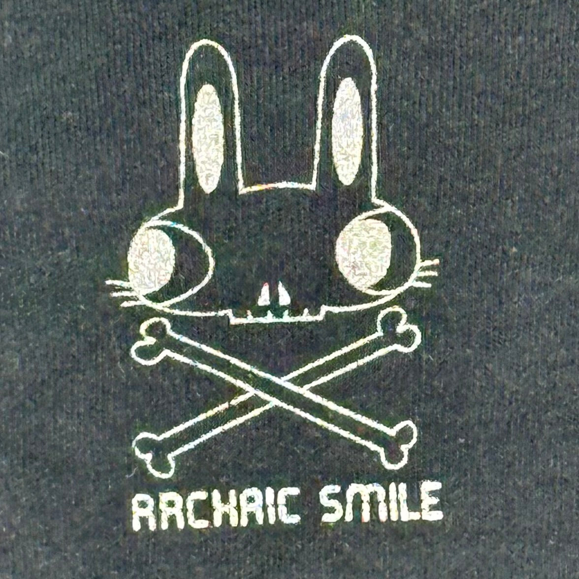 1990s/Y2K Bad Kitty Devil Girl Long Sleeve T-Shirt, Miss Anne Thrope by Archaic Smile Size S/M, Glitter