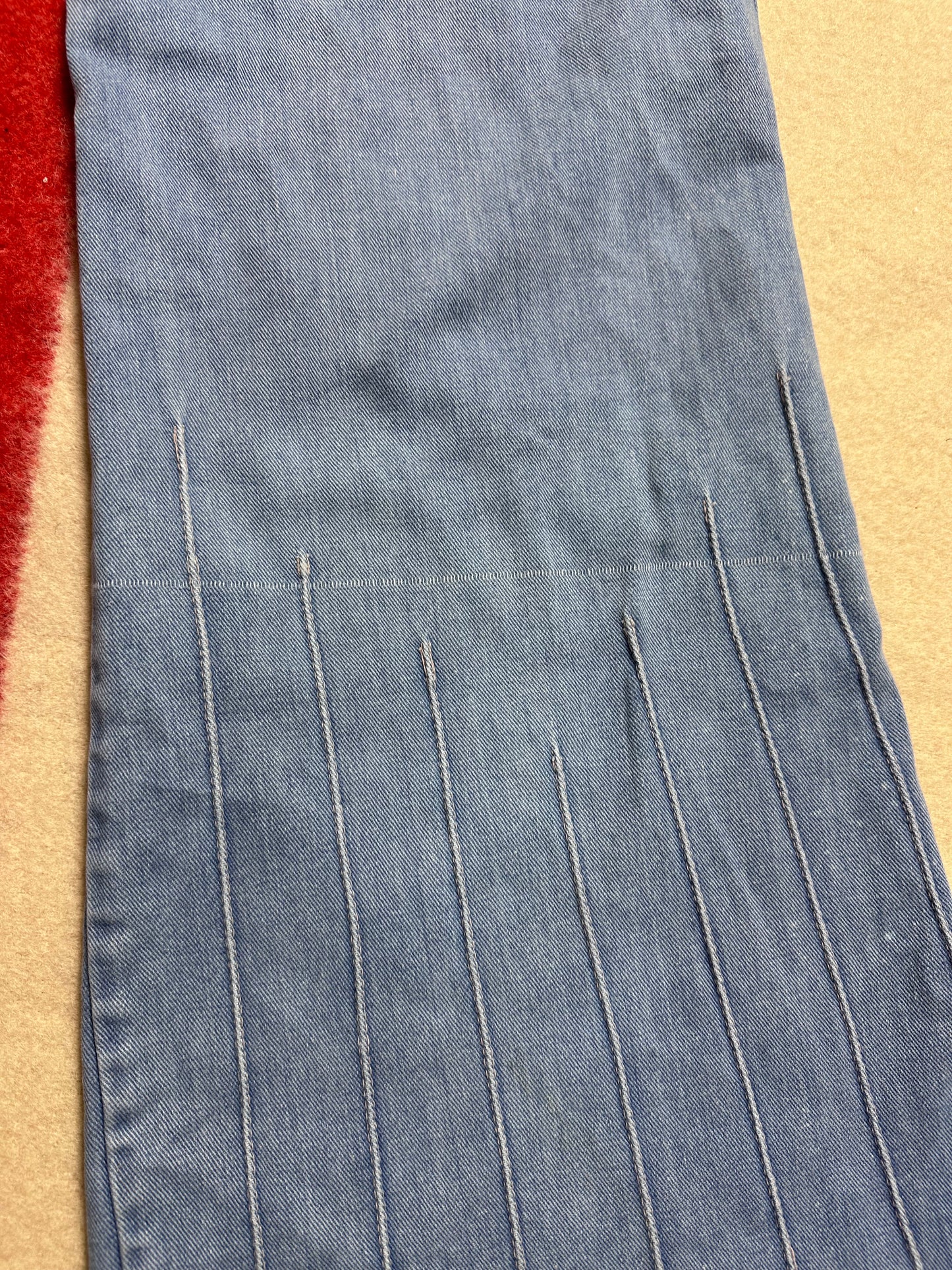 1970s Bell Bottom Jeans with Pintucks, Saturday’s Generation, 33.5"x33.25"